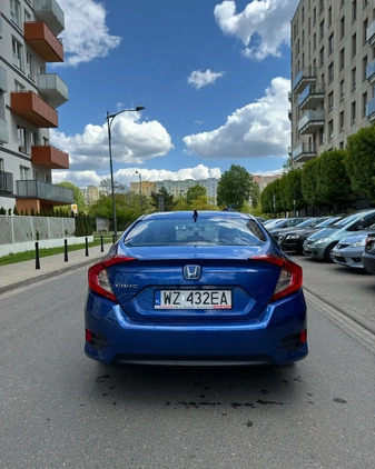 Honda Civic cena 70000 przebieg: 76000, rok produkcji 2018 z Warszawa małe 352